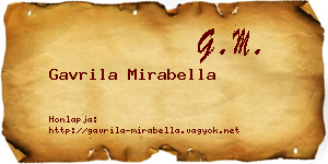 Gavrila Mirabella névjegykártya